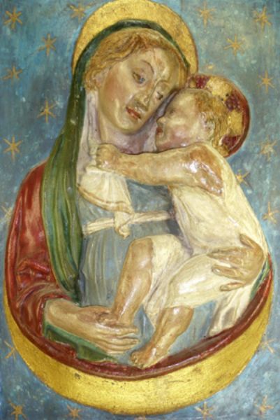 Formella Madonna con Gesù bambino medio